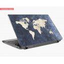 Grunge world map Laptop skin with map