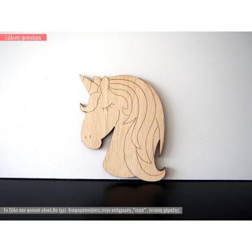 Unicorn cartoon wooden figure unicorn