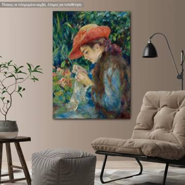 Πίνακας ζωγραφικής Mademoiselle Marie - Therese, Renoir, αντίγραφο σε καμβά