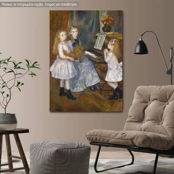 Πίνακας ζωγραφικής Daughters of Catulle Mendès, Renoir, αντίγραφο σε καμβά