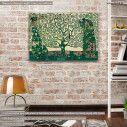 Canvas print Tree of life green (original Klimt), reproduction