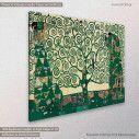 Canvas print Tree of life green (original Klimt), reproduction, side