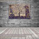 Canvas print Tree of life mauve, (original G. Klimt), reproduction