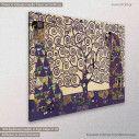 Canvas print Tree of life mauve, (original G. Klimt), reproduction, side