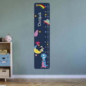 Wall stickers height measure, Cute, alliens