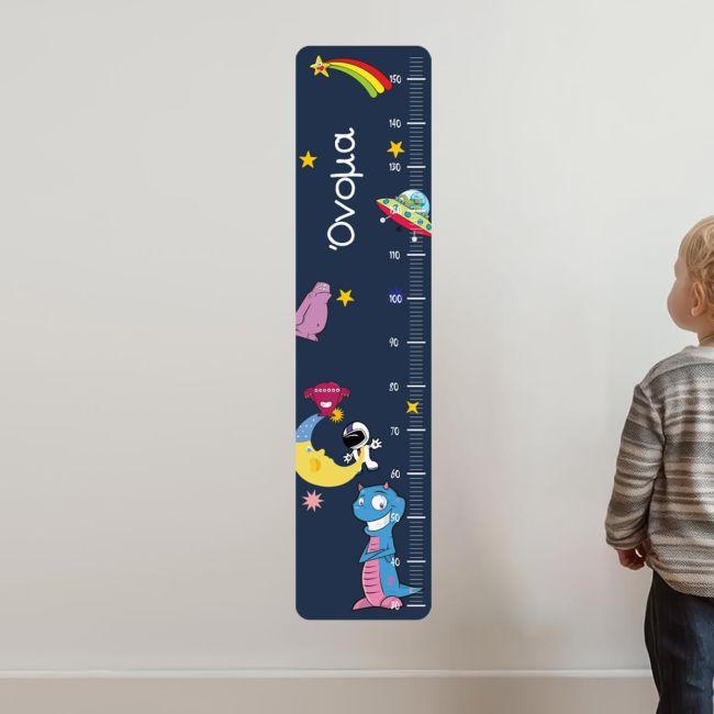 Wall stickers height measure, Cute, alliens