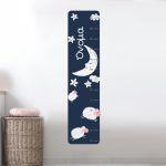 Wall stickers height measure, Sheeps, moon, stars with name