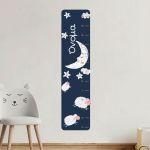 Wall stickers height measure, Sheeps, moon, stars with name