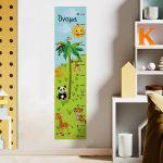 Wall stickers height measure, land animals