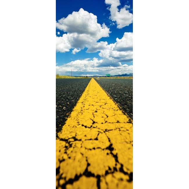 Door sticker Horizon road