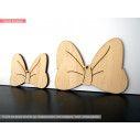 Wooden bow tie decorative figure