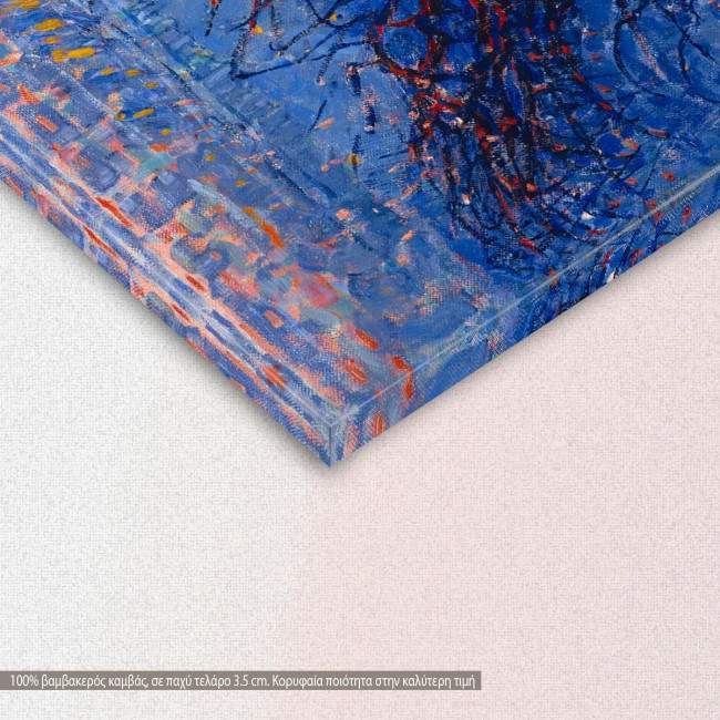 Canvas print Red tree, Mondrian Piet, detail