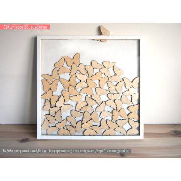 Frame with butterflies wooden wishes board