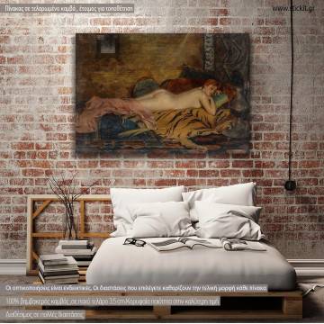 Πίνακας ζωγραφικής Ξαπλωμένη γυναίκα, Ράλλης, αντίγραφο σε καμβά