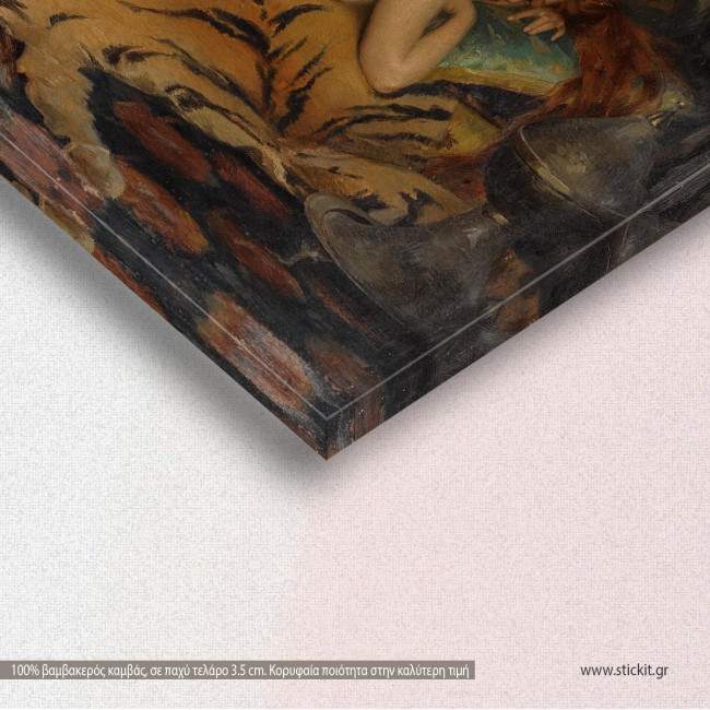 Canvas print Laying woman, Rallis, detail