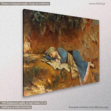 Canvas print Laying girl, Rallis 2