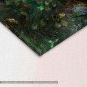 Canvas print Peacocks forest - digital art,  3 panels, detail