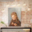 Canvas print Girl weaving, Pantazis