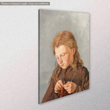 Canvas print Girl weaving Pantazis View 1 2