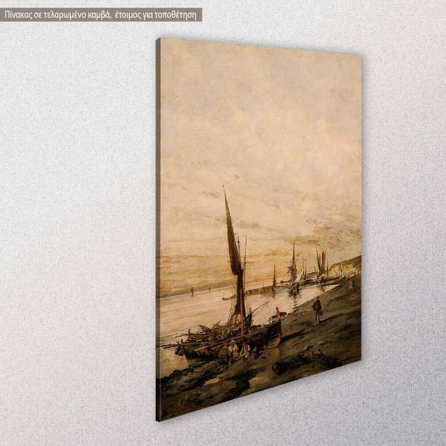 Canvas print Sunset at bay, Volanakis, side