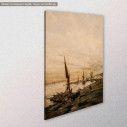 Canvas print Sunset at bay, Volanakis, side