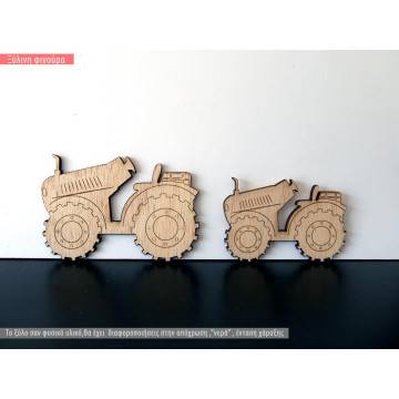 Wooden decorative figure Tractor