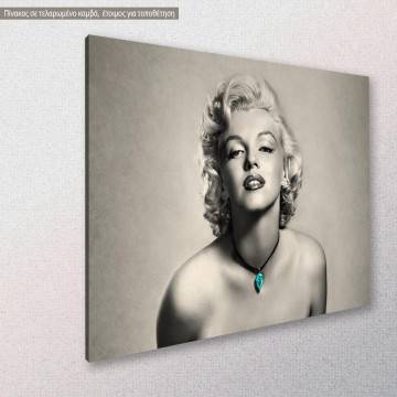 Πίνακας σε καμβά Marilyn Monroe in gray Καμβάς τελαρωμένος Όψη 1 2
