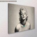 Canvas print Marilyn Monroe in gray, side