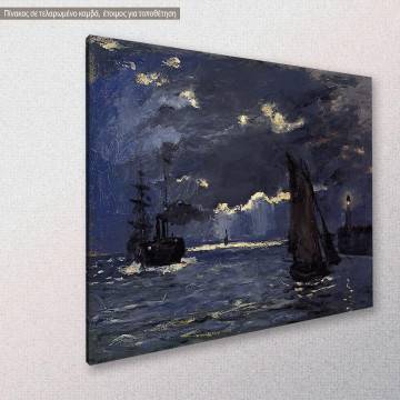 Canvas print Shipping by moonlight Monet Framed canvas View 1 2