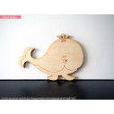 Wooden decorative figure whale