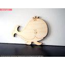 Wooden decorative figure whale