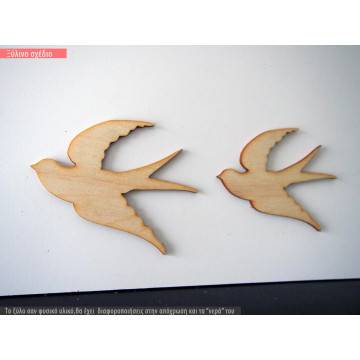 Wooden decorative figure swllow 2