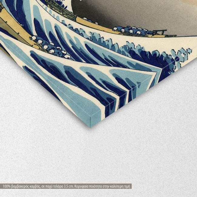 Canvas print The great wave off Kanagawa, Hokusai K., side
