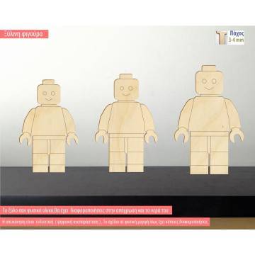 Ξύλινος Lego man διακοσμητική φιγούρα