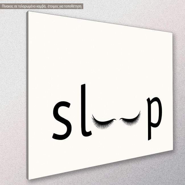 Sleep, πίνακας σε καμβά, κοντινό 
