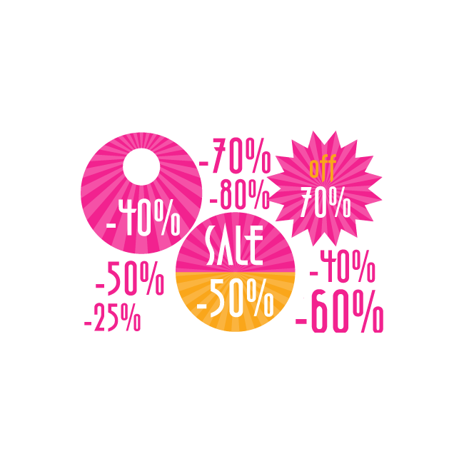 Sales stickers set 7
