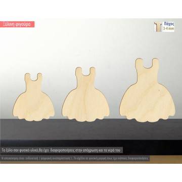 Wooden decorative figure dress