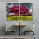 Canvas print Purple tree, four panels