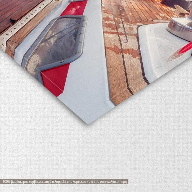 Canvas print Sail boat navigating on the waves II, detail