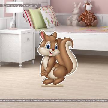 wooden decorative figure squirrel