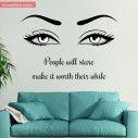 Wall stickers phrases. People will stare
