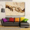 Canvas print The purrr creation reart, (based on The Creation of Adam by Michelangelo ), reproduction