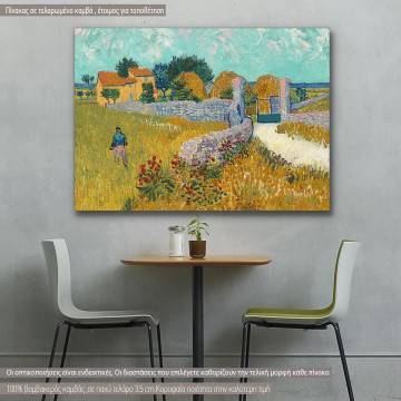 Canvas print Farmhouse in Provence, van Gogh Vincent