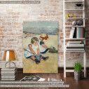Πίνακας ζωγραφικής Children playing on the beach, Cassatt M., αντίγραφο σε καμβά