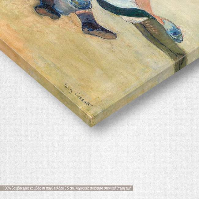 Canvas print Children playing on the beach, Cassatt M, detail