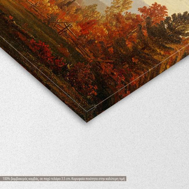 City of Hudson in autumn by S. R. Gifford, αντίγραφο - αναπαραγωγή πινακα σε καμβά, λεπτομέρεια