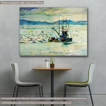 Canvas print Fishing boat