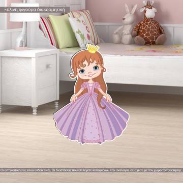 Princess wooden figure printed