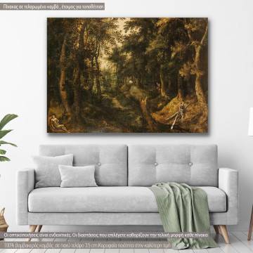 Canvas print Diana and the sleeping Callisto, van Coninxloo Gillis