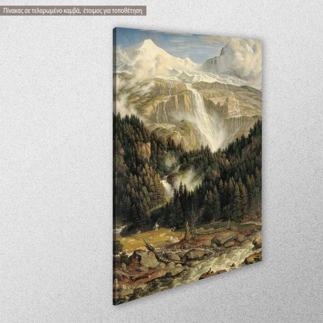 Canvas print Der Schmadribachfall, Koch J. A, side